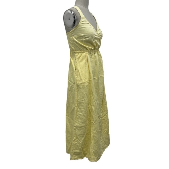 Women’s Cross Front Linen Maxi Straps Dress Universal Thread Yellow Size XS - Picture 2 of 9